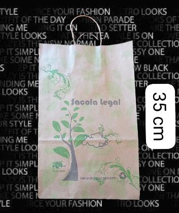 Sacola Legal Papel Kraft 35x22x13,5cm 100 Unidades