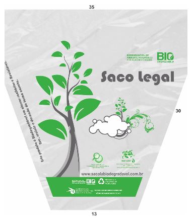 Embalagem Cônica Biodegradável para Verduras Grandes 35x13x30 1.000 Unidades