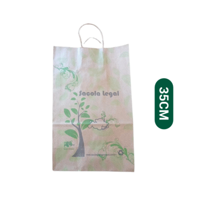 Sacola Kraft Monolucida Biodegradavel 35CM